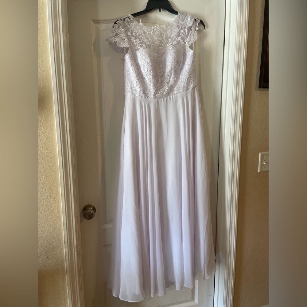 Elegant White Lace Gown